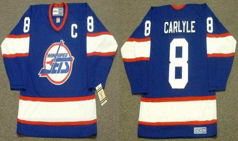 2019 Men Winnipeg Jets 8 Carlyle blue CCM NHL jersey